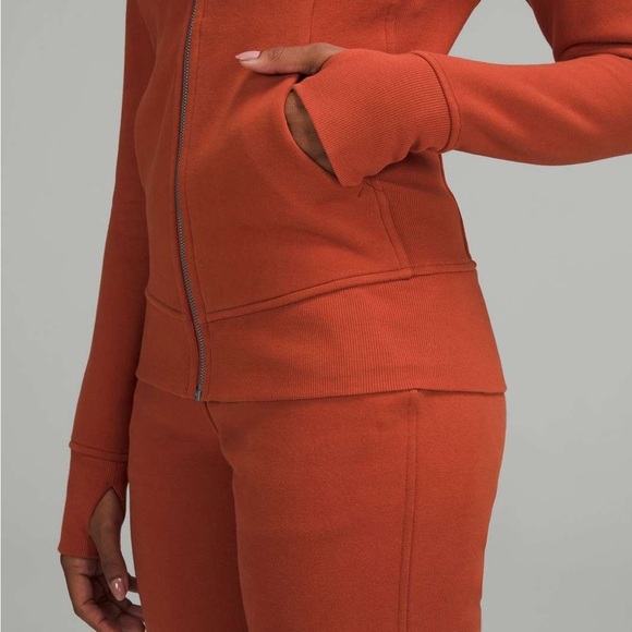 lululemon Scuba Fleece Cotton Jacket Zip up- Rusty Orange - Picture 4 of 7